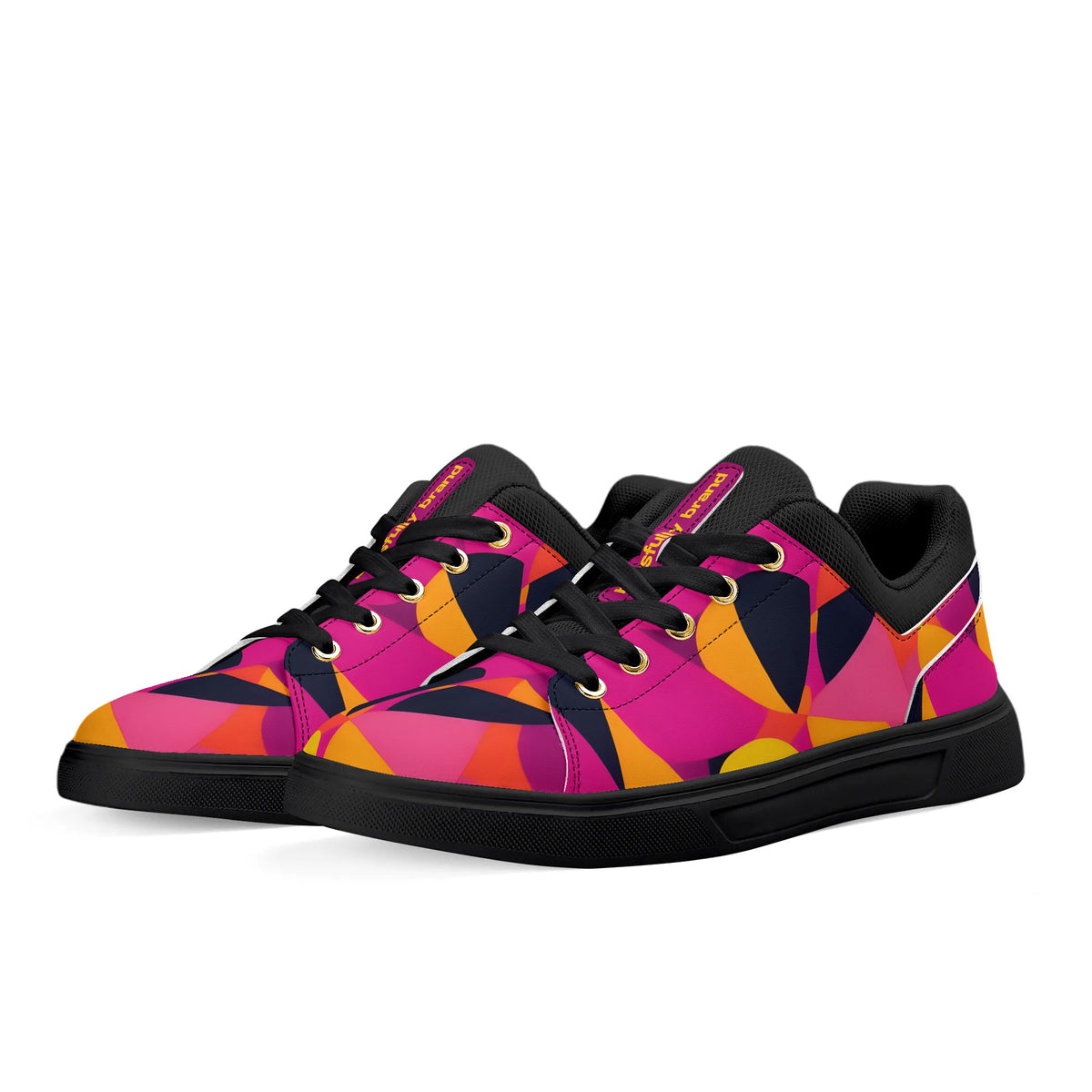Geometric pattern women's shoes bold fashion Trendy urban sneakers street style blissfully brand