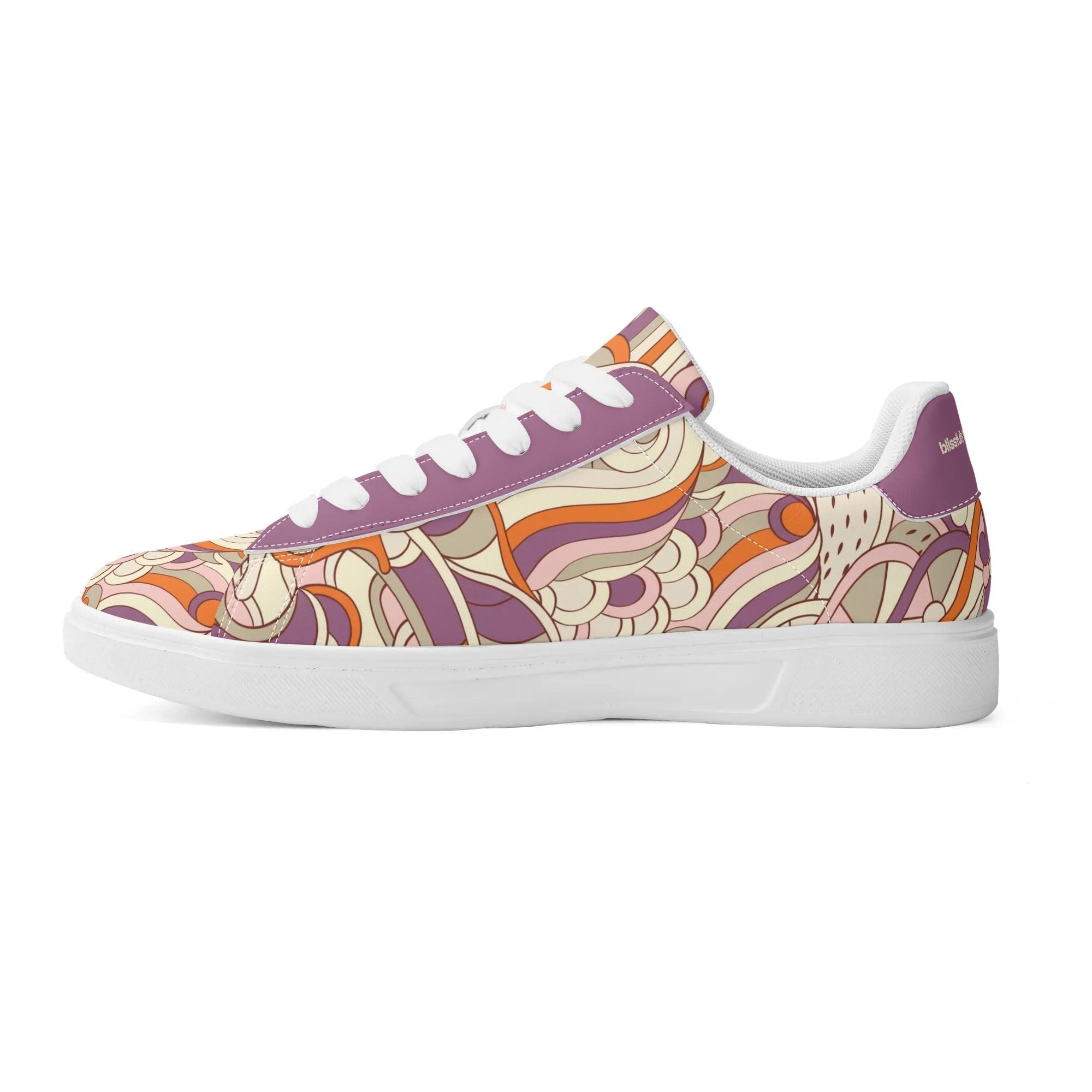 Amai Low Top Faux Leather Skate Sneakers