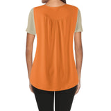 Amai Color Block Scoop Neck Top