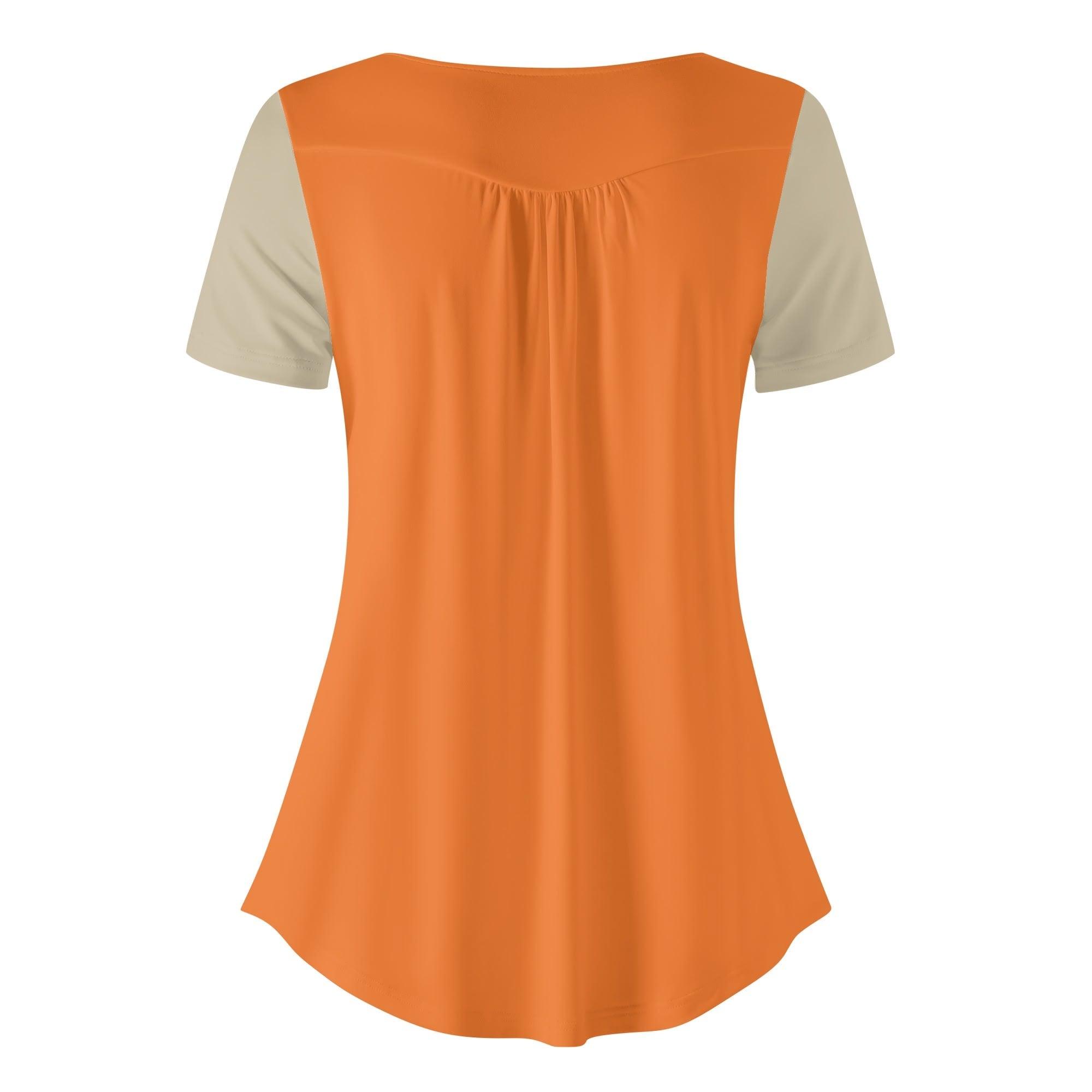 Amai Color Block Scoop Neck Top