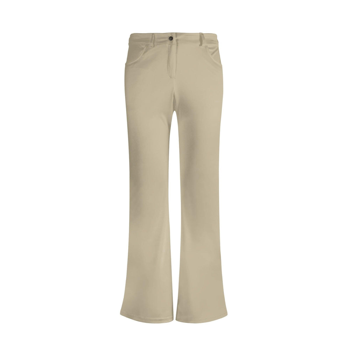 Women's beige flared pants - classic style and versatile fashion