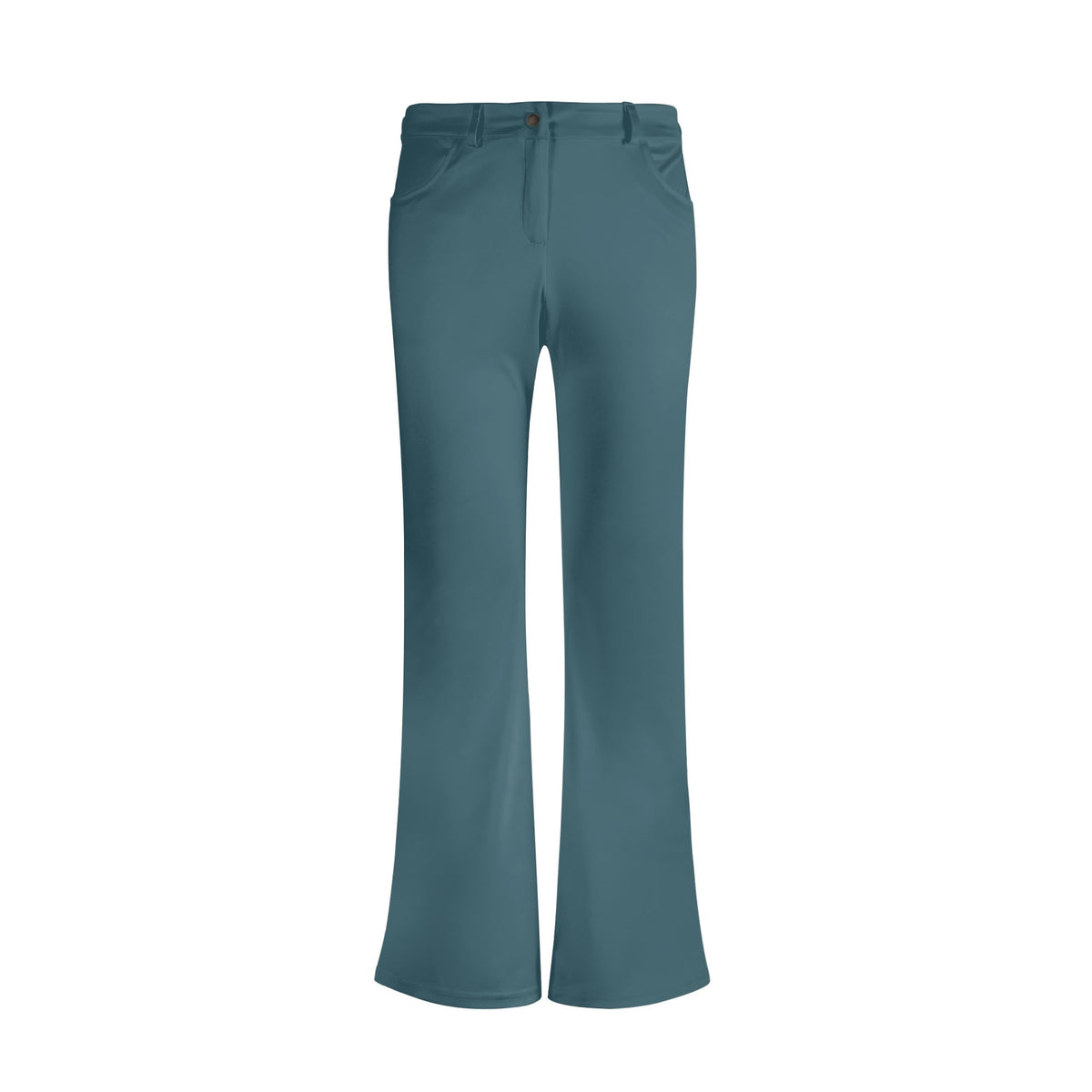 Shimmer Flare Legging Pants in Casal Blue  with pockets and belt loop - Kalei Collection - Blissfully Brand