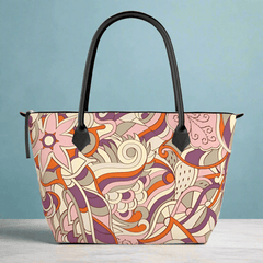 Amai Large Zip Top Satin Tote