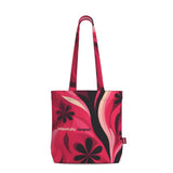 Floral Aloha Cotton Tote Durable Long Handle All Over Print Red Pink Shopper Bag Psychedelic Retro Funky Bold Vibrant Blissfully Brand