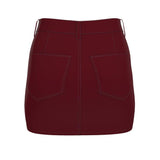 Copenhagen Rosewood Mini Stretch Denim Skirt - Airline Series