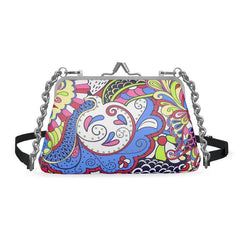 Sechia Small Leather Metal Frame Clutch