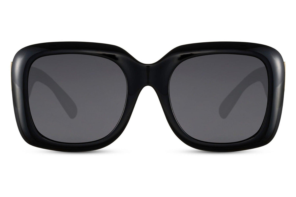 Juni Oversized Square Black Sunglasses - Blissfully Brand - Blissfully Brand - Retro Thick Women's
