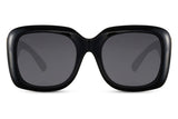 Juni Oversized Square Black Sunglasses - Blissfully Brand - Blissfully Brand - Retro Thick Women's