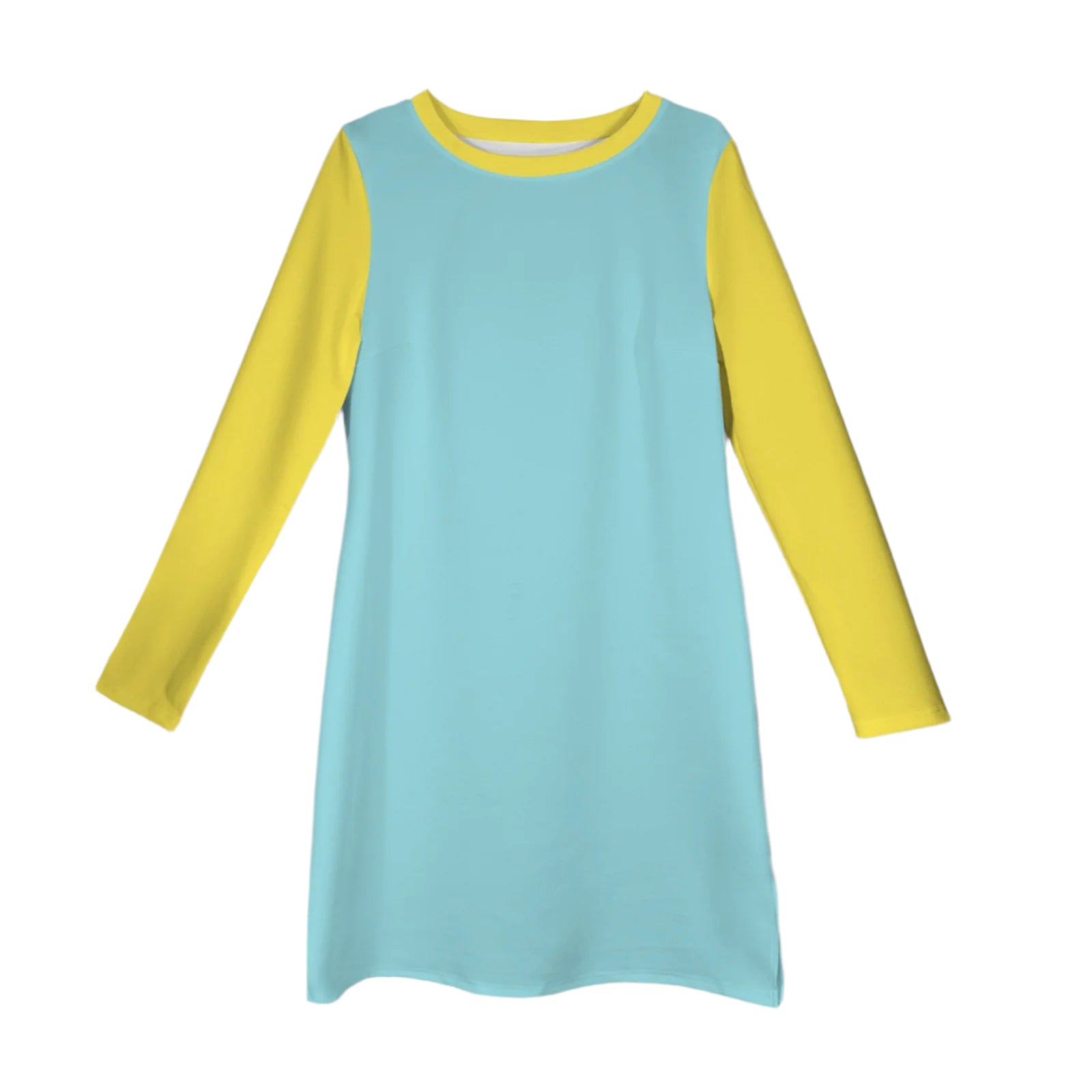 Inela Spacer Dress (Golden Dream Yellow & Seagull Blue)