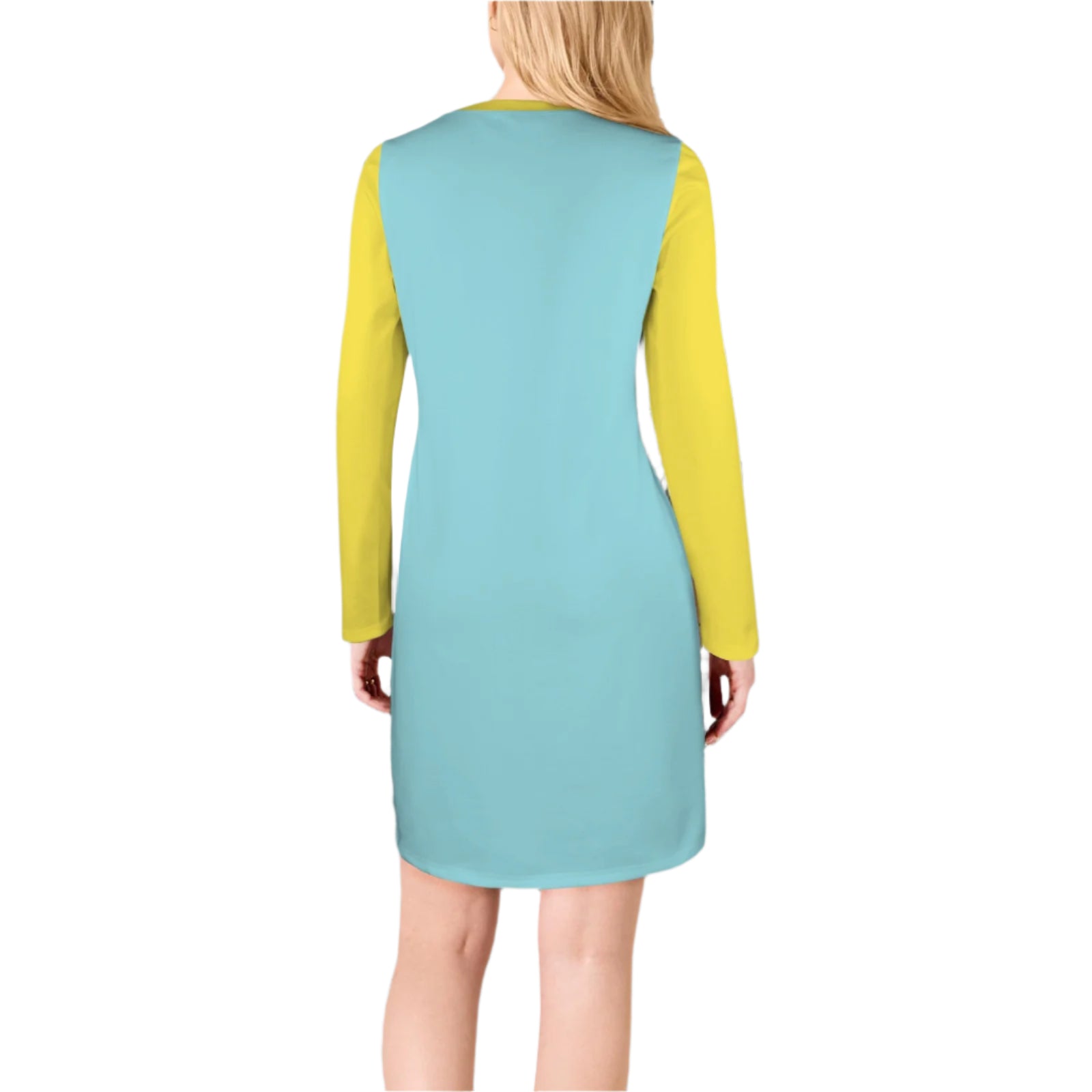 Inela Spacer Dress (Golden Dream Yellow & Seagull Blue)