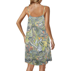 Jana Drawstring Neck Sleeveless Dress
