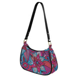 Colorful Viaje print nylon shoulder bag with retro floral patterns. Bold & Vibrant Blissfully Brand