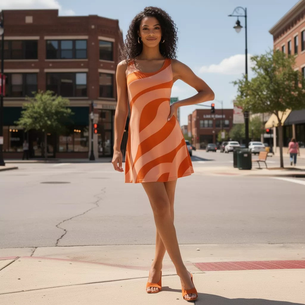 Aki Color Series Remix Skater Dress