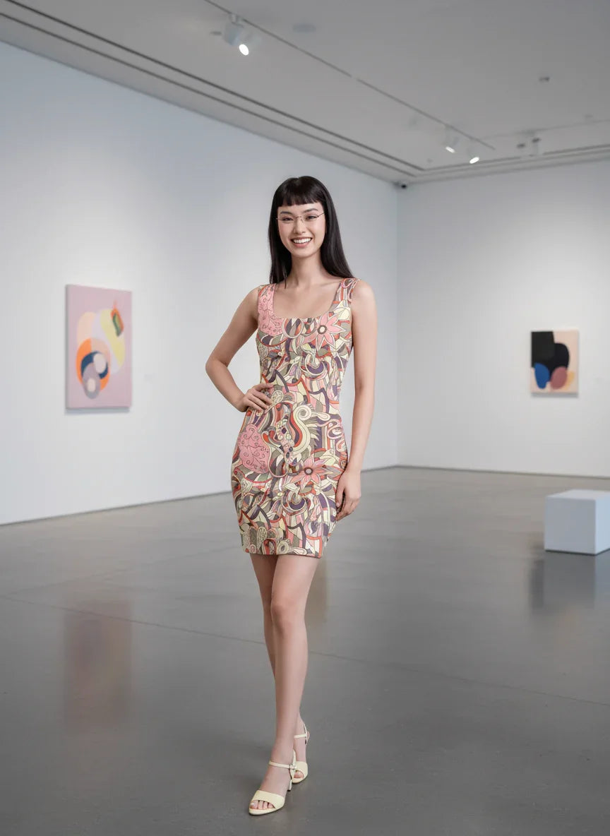 アマイ ノースリーブ ボディコンドレス