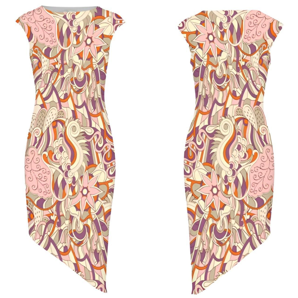 Amai Asymmetrical Midi Dress - Blissfully Brand