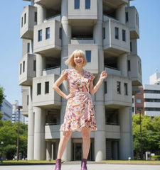 Amai Flounce Wrap Dress