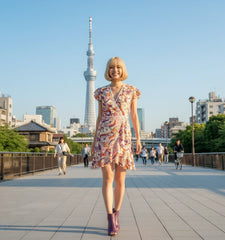 Amai Flounce Wrap Dress