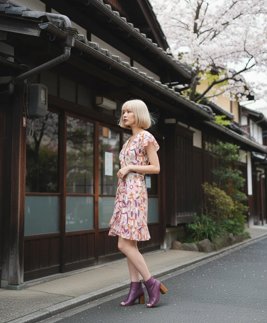 Amai Flounce Wrap Dress