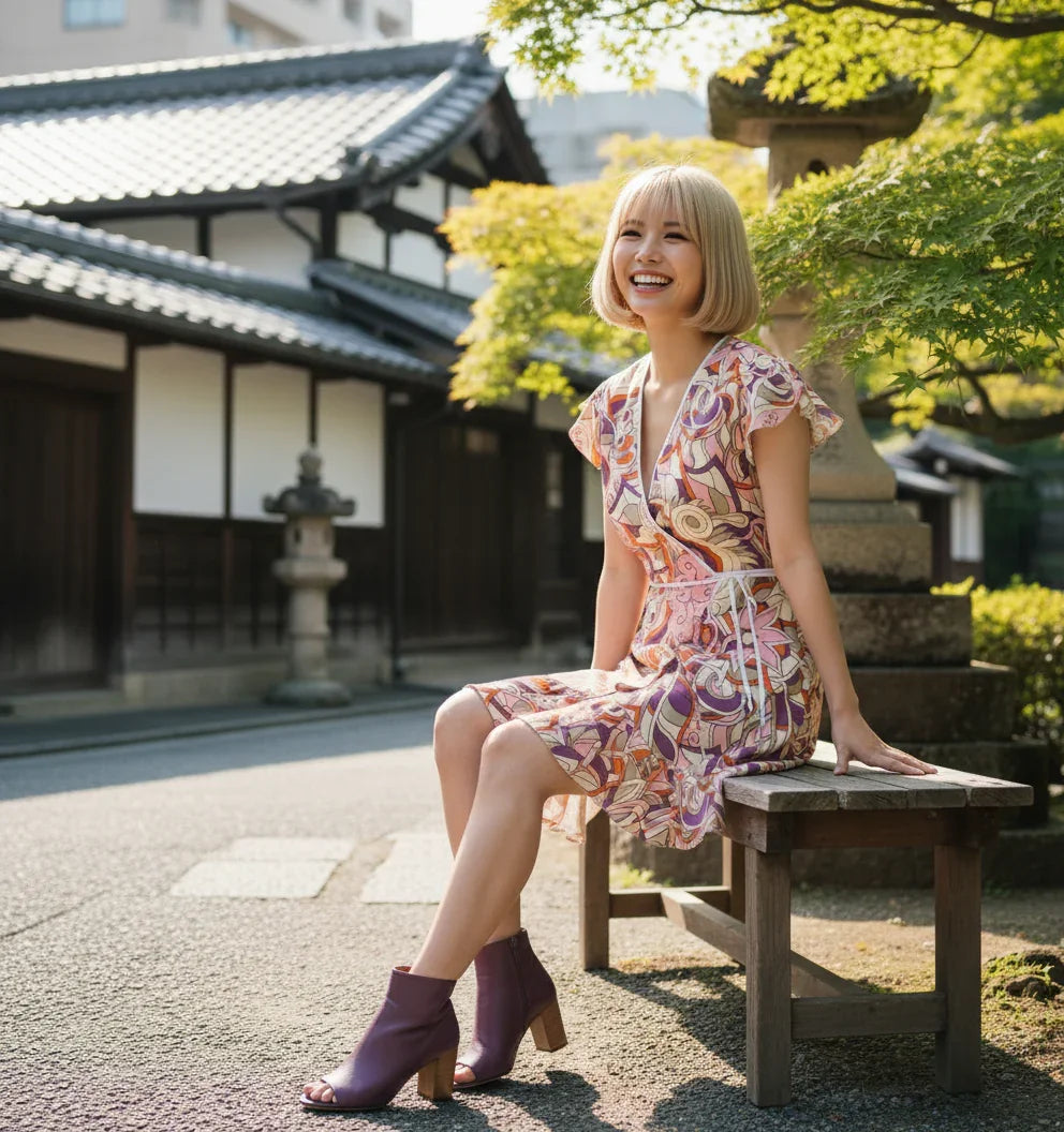 Amai Flounce Wrap Dress