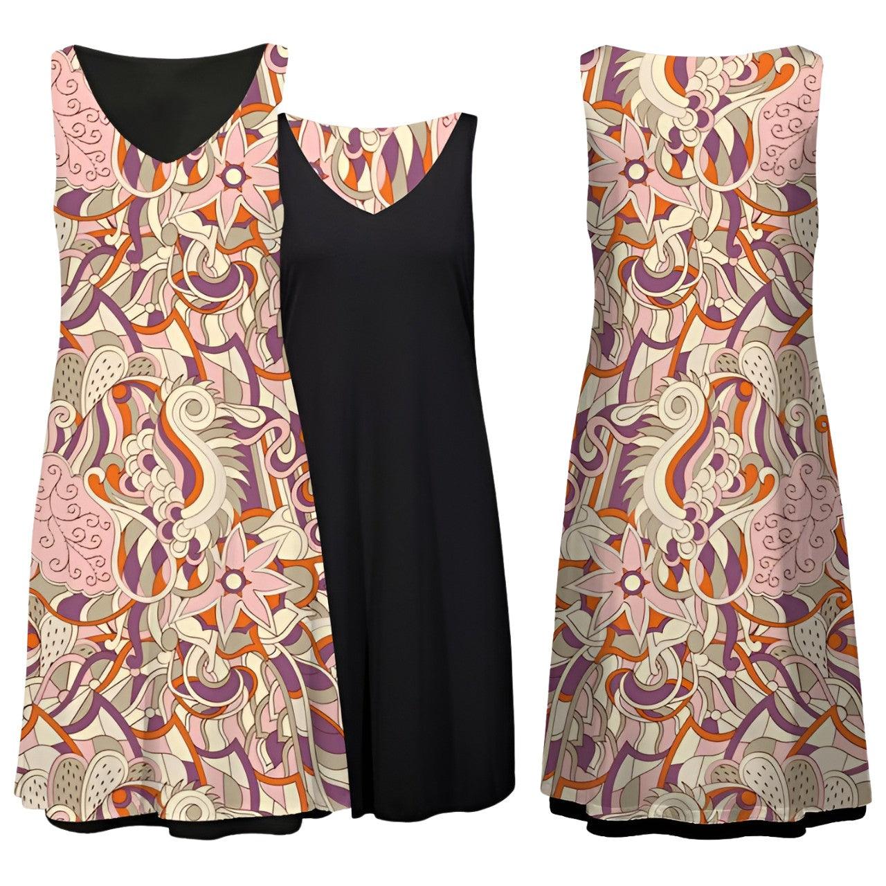 Amai V-neck Sleeveless Reversible Dress - Blissfully Brand