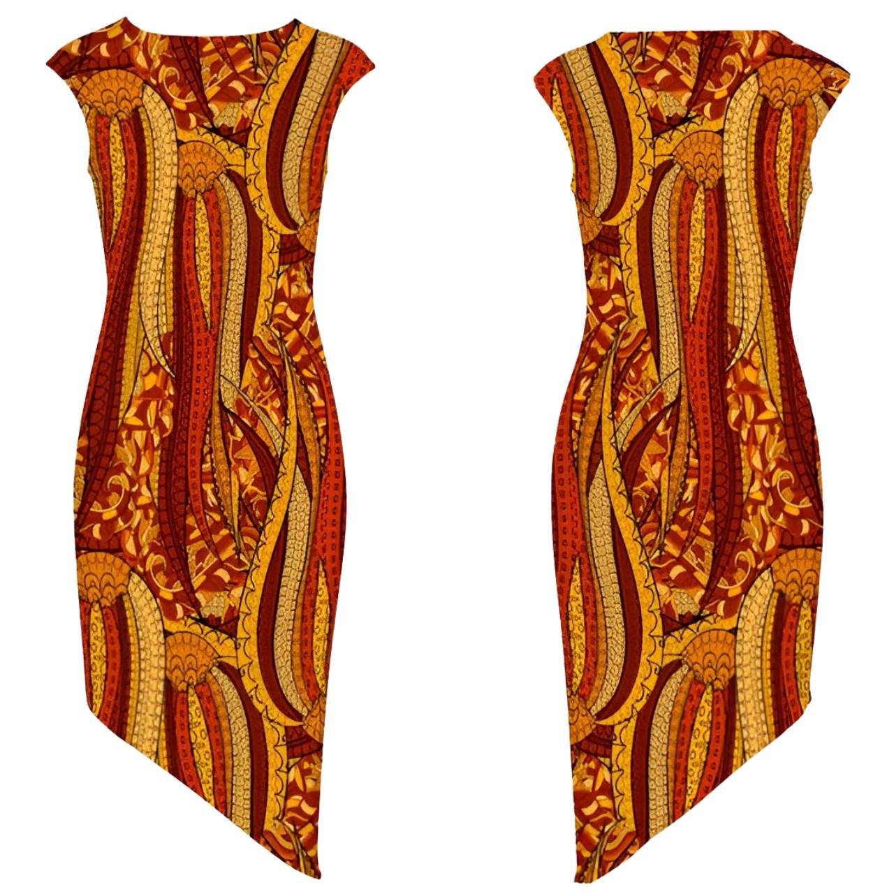 Ame Asymmetrical Midi Dress - Blissfully Brand