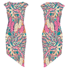 Arane Asymmetrical Midi Dress - Blissfully Brand