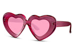 Ardor Heart Shaped Purple Pink Sunglasses - Blissfully Brand - Love Thick Retro Funky Mod Translucent