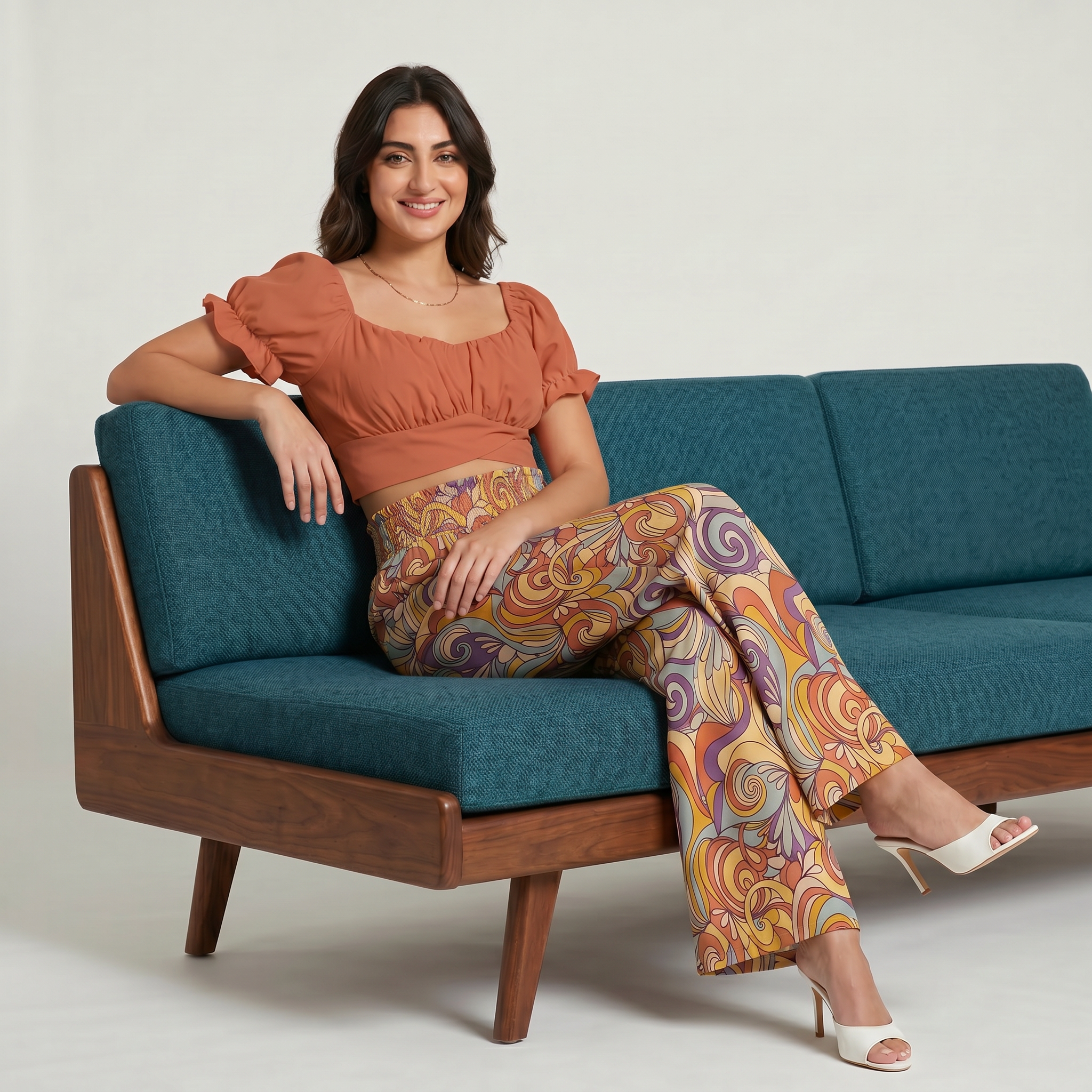 Binka High-Waist Wide Leg Silky Pants