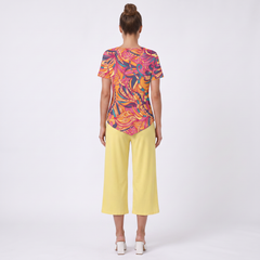 Brisa Handkerchief-Hem Top & Cropped Wide-Leg Pant Set