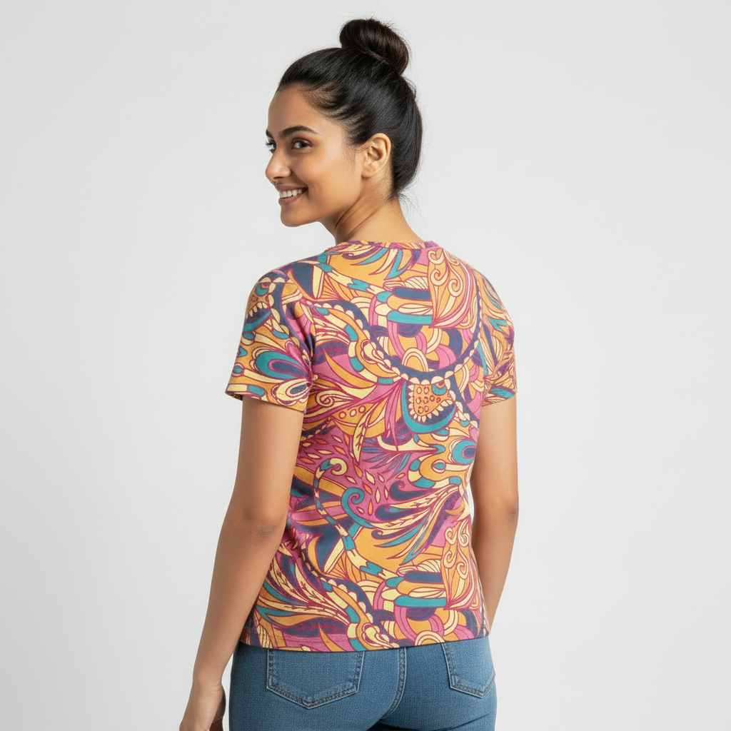 Brisa Fitted Crew Neck Tee