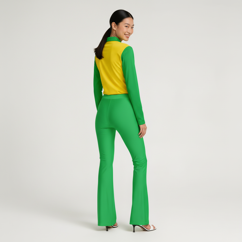 Lime High Rise Active Flare Leggings - Core Essentials