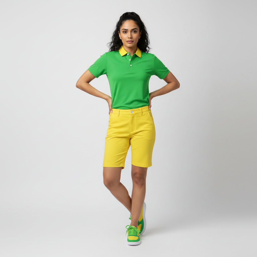 Contrast Green Yellow Polo Shirt - Core Series