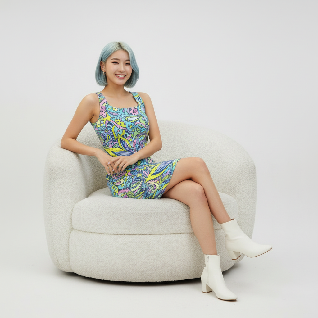 Circa Square Neck Bodycon Mini Dress