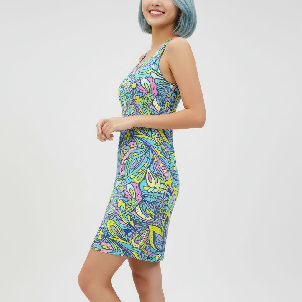 Circa Square Neck Bodycon Mini Dress