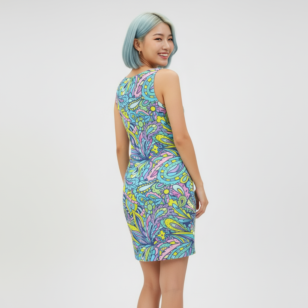 Circa Square Neck Bodycon Mini Dress