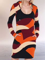 Copenhagen Print Hoodie Dress - Airline Series