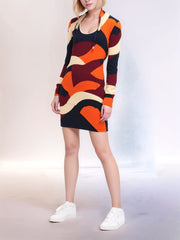 Copenhagen Print Hoodie Dress - Airline Series