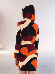 Copenhagen Print Hoodie Dress - Airline Series