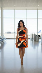 Copenhagen Print Skater Dress - Airline Series