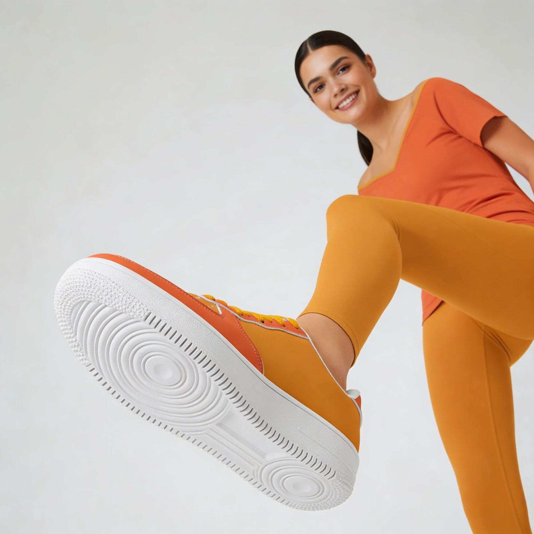 Tangerine Splash Low Top Sneakers - Core Essentials