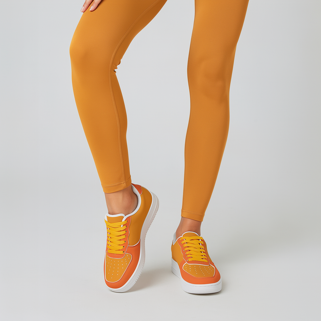 Tangerine Splash Low Top Sneakers - Core Essentials