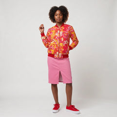 Decora Flexe Denim Bomber Jacket