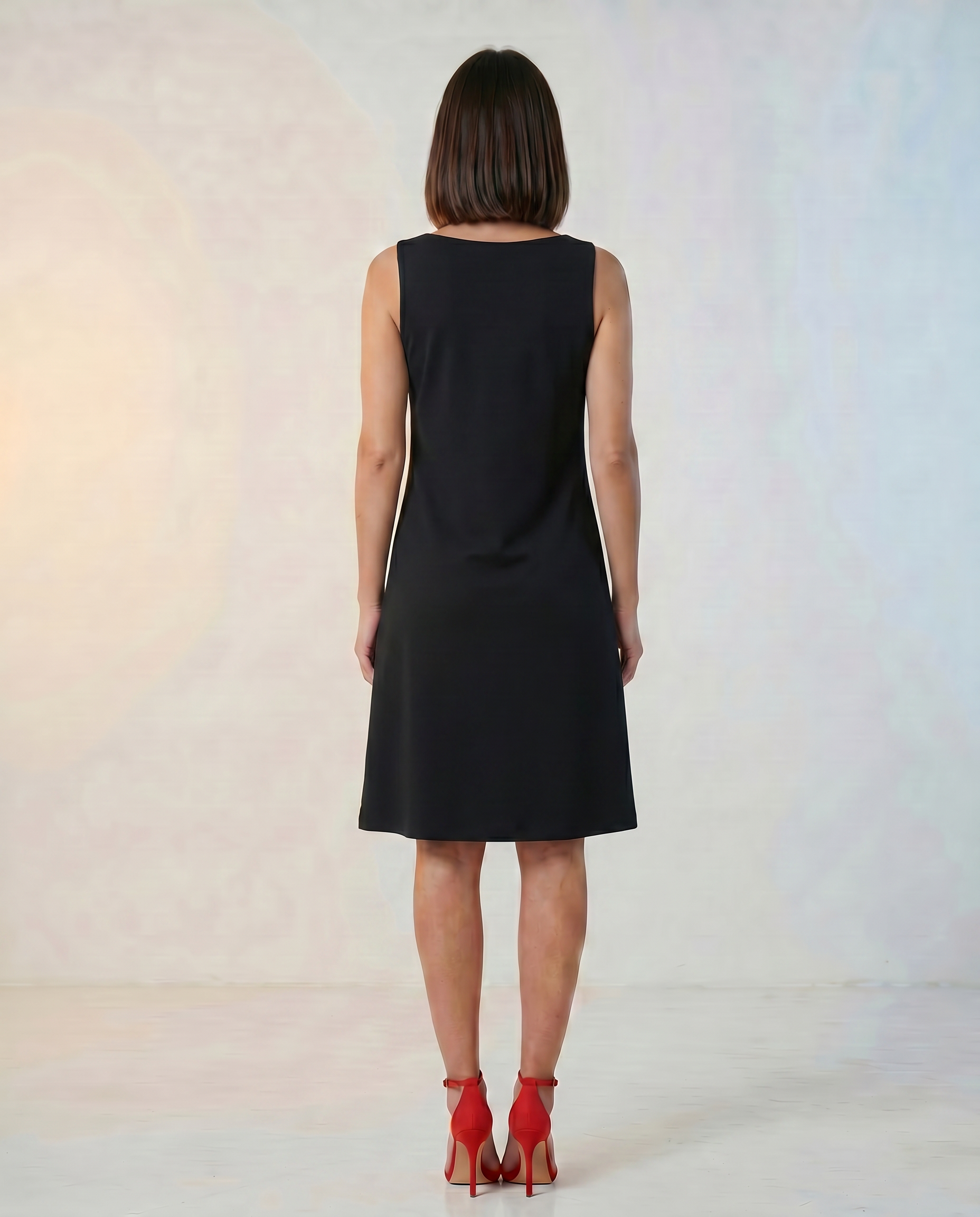 Decora V-neck Sleeveless Reversible Dress