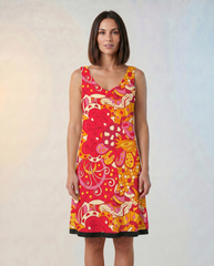 Decora V-neck Sleeveless Reversible Dress