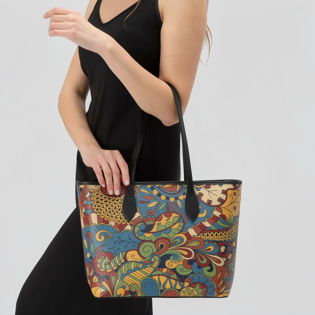 エビサレザーショッパートート