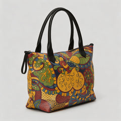 Ebisa Large Leather Zip Top Handbag Tote