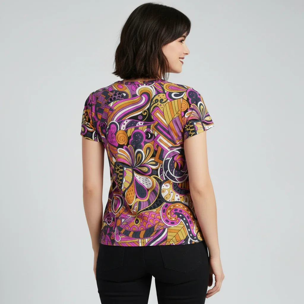 Ela フィット V ネック T シャツ