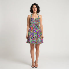 Eranas Sweetheart Halter Fit & Flare Mini Dress