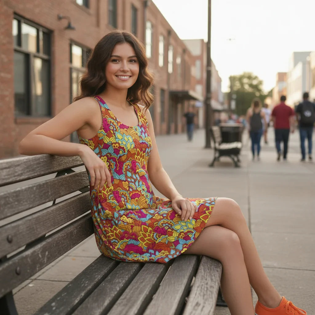 Inela レーサーバックドレス