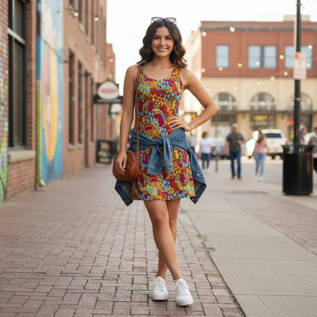 Inela レーサーバックドレス